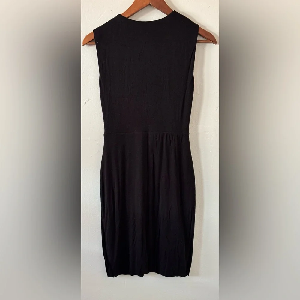 🌸 Bailey/44 Women's Small Black Fit Flare Knot Midi Dress Sleeveless